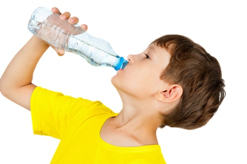 Image of a boy drinking water