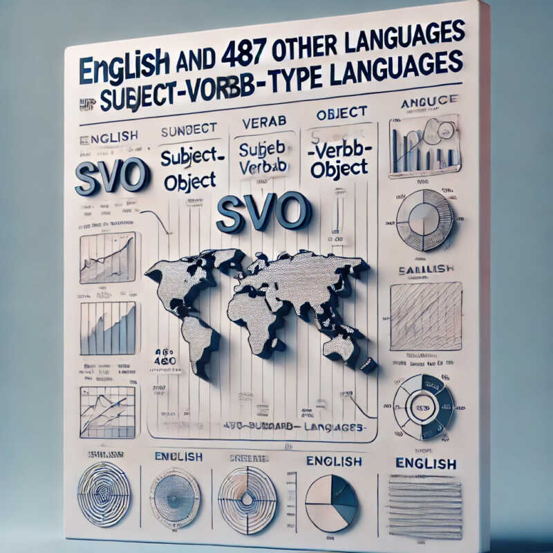 英語の他に487個の言語がSVO型