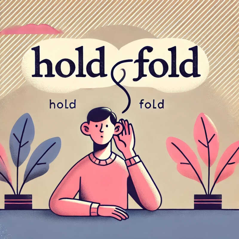 類似発音で例えばholdとfoldでひっかけ問題