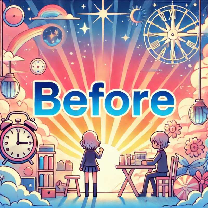 接続詞：before