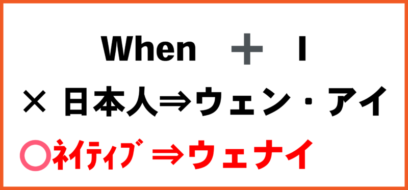 ネイティブの「When I」の発音