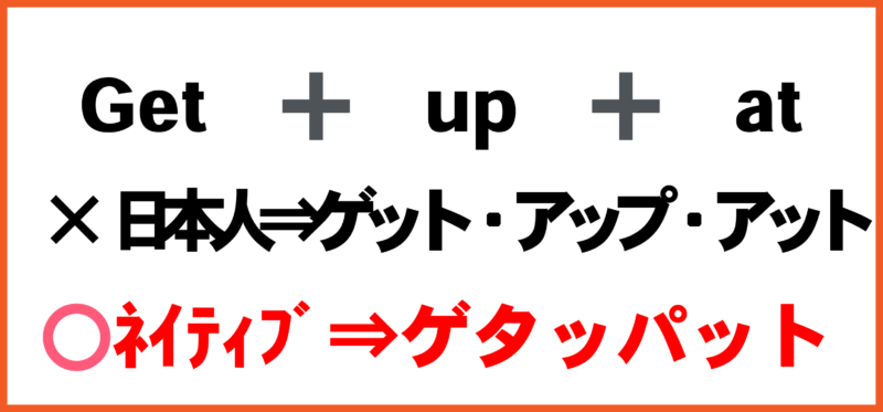 ネイティブの「get up at」の発音