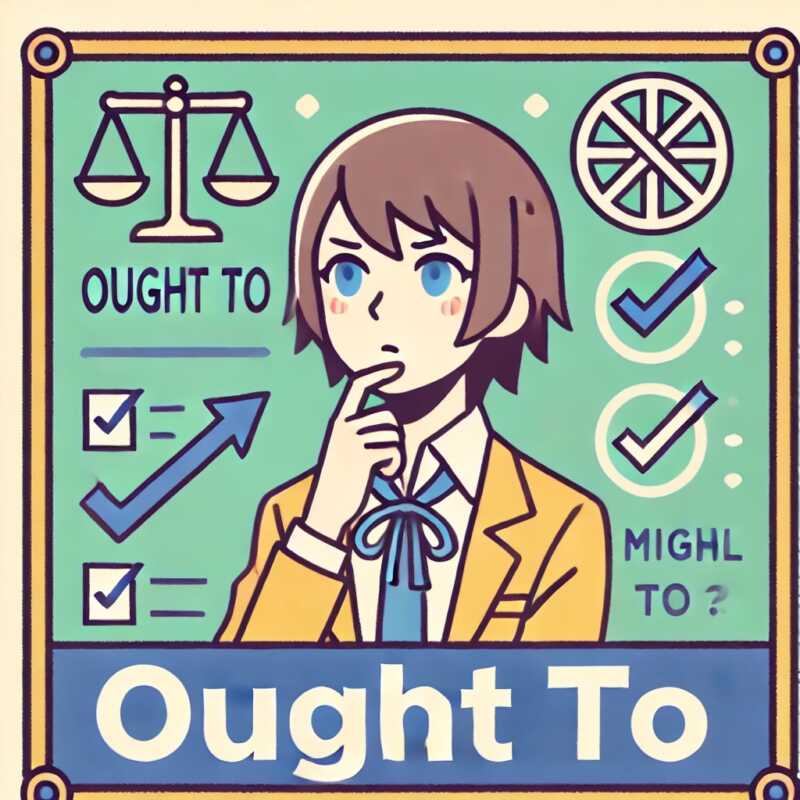 助動詞 ought toをイメージで表現