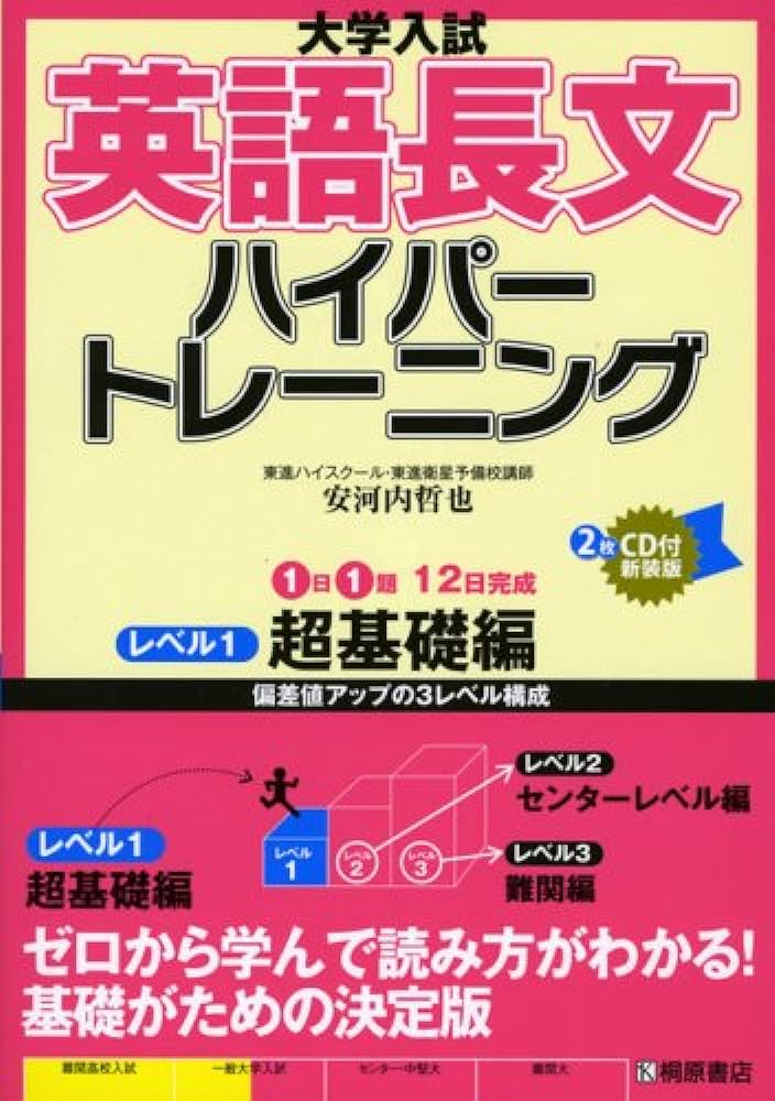 シャドーイングにおすすめの参考書：大学入試 英語長文 ハイパートレーニング