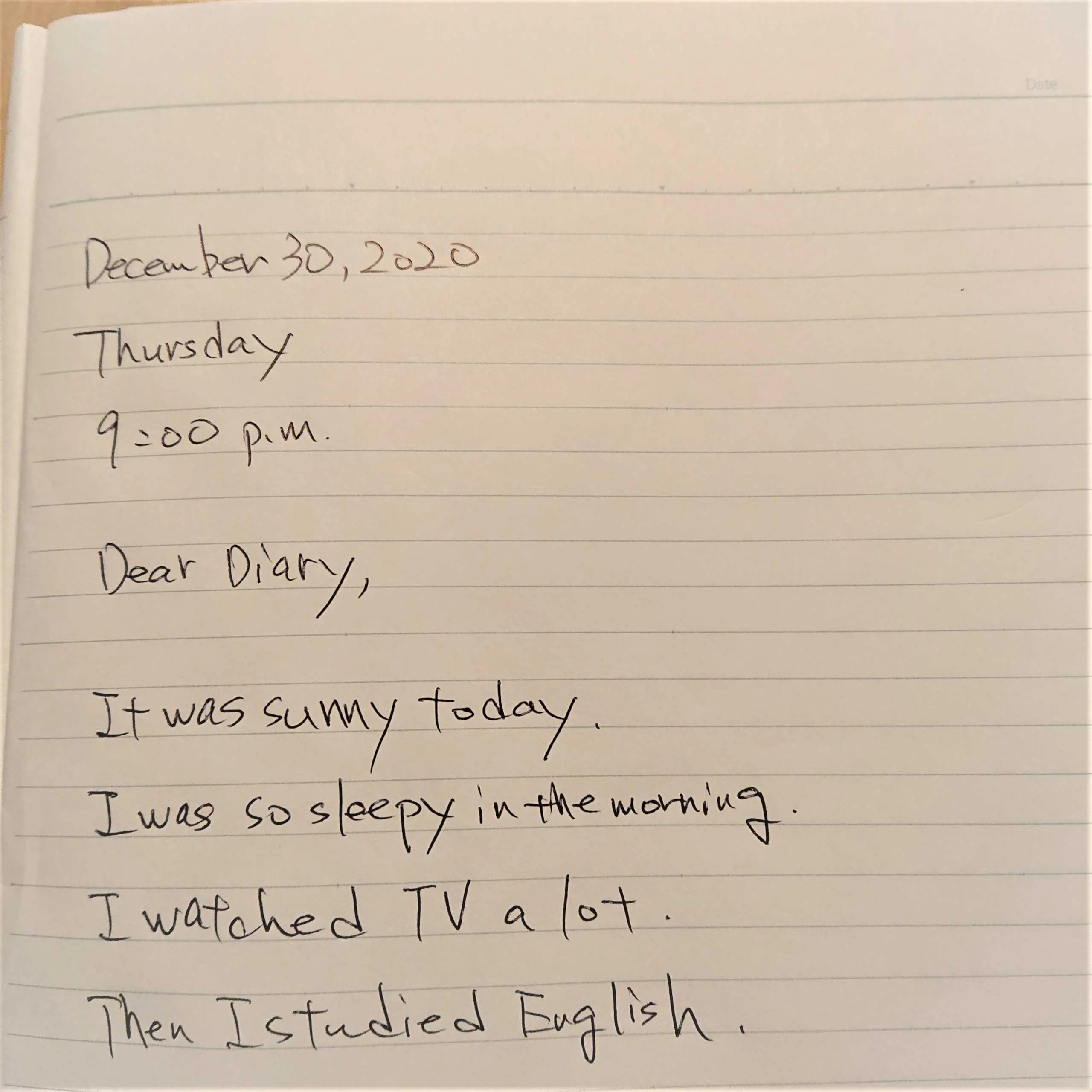 英語の日記はノートに書いた方がいい 2つの方法と実例画像など マイスキ英語